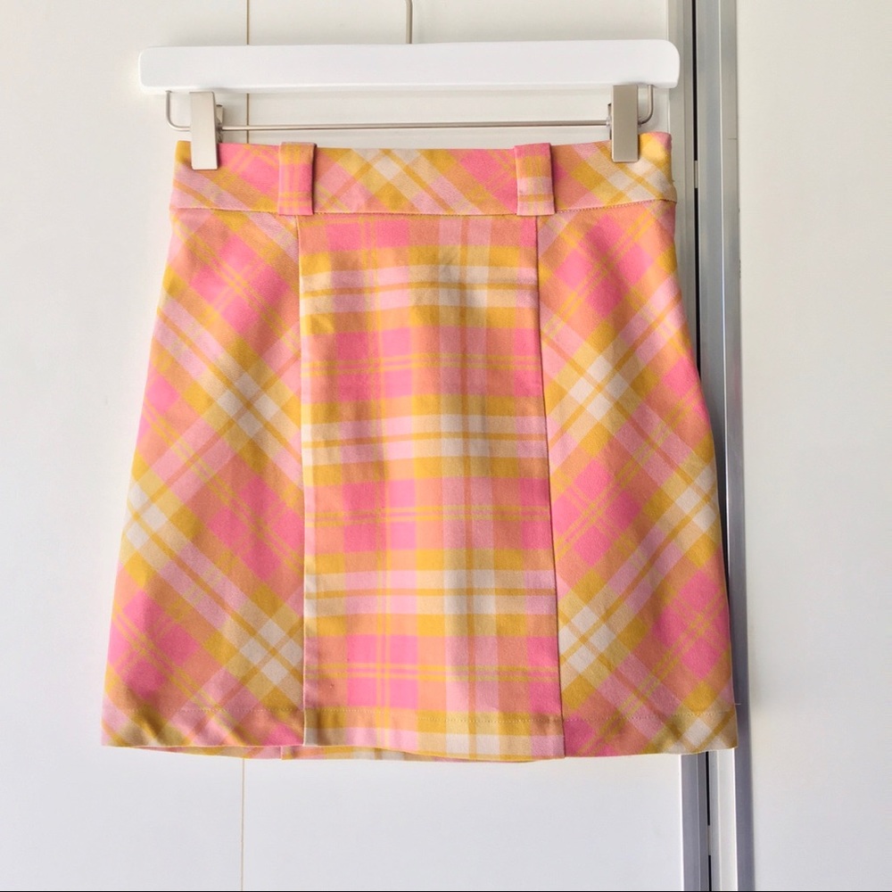 Plaid urban outfitters mini skirt